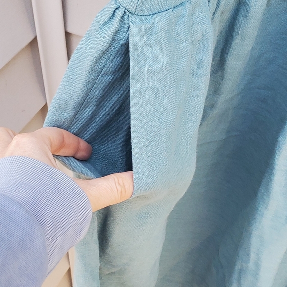 ADATYTE Linen Midi Dress Size S - Picture 5 of 8